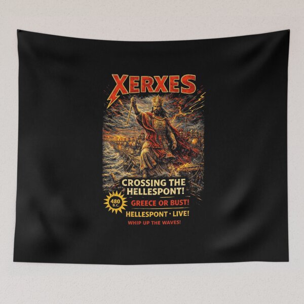 Item preview, Xerxes Crossing the Hellespont – Empire on the Move | History Concert T-Shirt designed and sold by RollFuzzy.