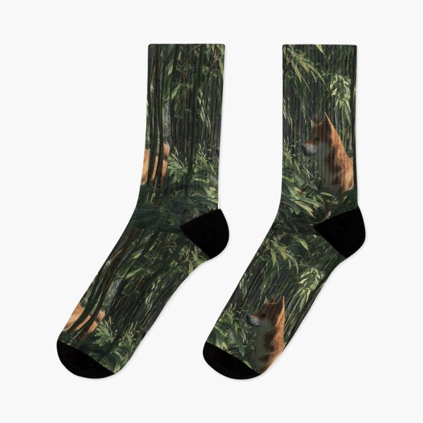 Item preview, A curious Shiba Inu exploring a bamboo forest, Dogs in Motion designed and sold by CDC40.