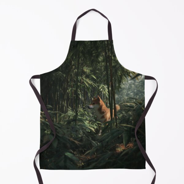 Item preview, A curious Shiba Inu exploring a bamboo forest, Dogs in Motion designed and sold by CDC40.