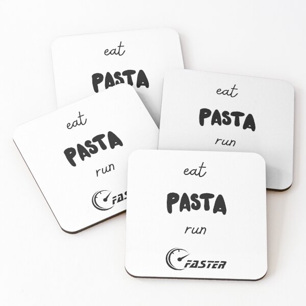 Item preview, Eat Pasta Run Faster – Running Humor designed and sold by Pastel & Punchlines.