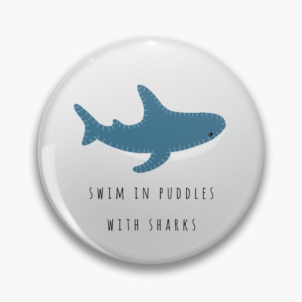 Item preview, Blahaj, Swim In Puddles With Sharks - Seaside - Bears in Trees Blank designed and sold by zinesbyscout.