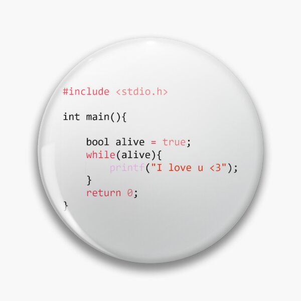 Item preview, Infinite Loop of Love - While(Alive) C Code designed and sold by LuvTech.