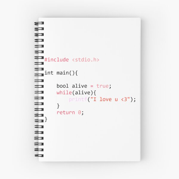 Aperçu de l'œuvre Boucle infinie d'amour - Code C While(Alive) créée et vendue par LuvTech.
