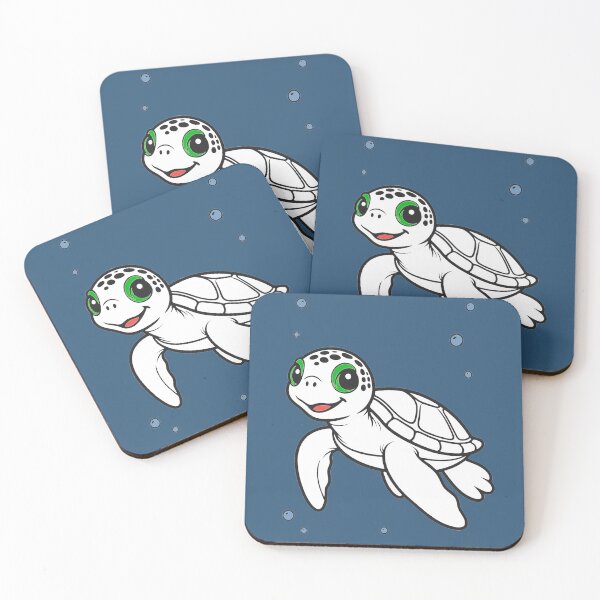 Item preview, Turtle Swimming Under The Sea - Desaturated Blue Ocean designed and sold by Beachy.