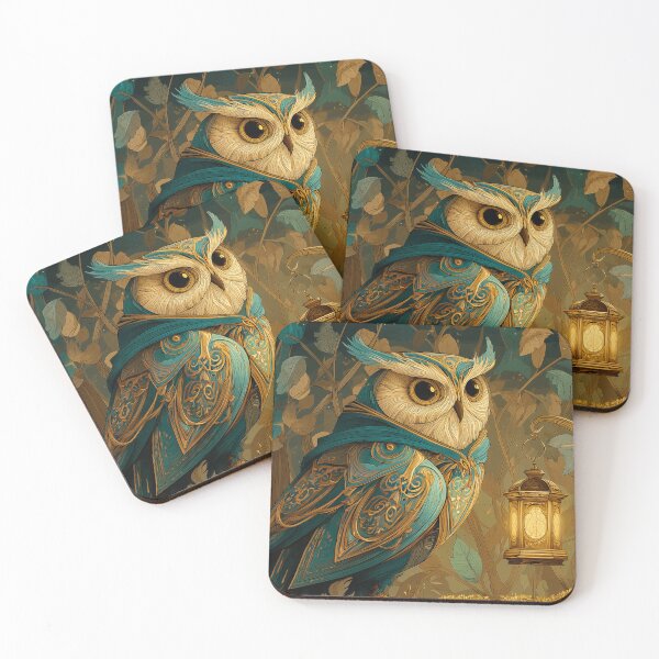 Item preview, Ornate Owl with Lantern in Forest designed and sold by PetsArt.
