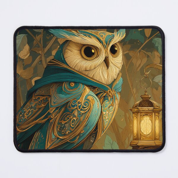 Item preview, Ornate Owl with Lantern in Forest designed and sold by PetsArt.