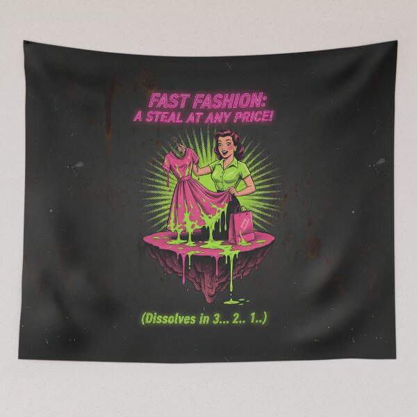 Item preview, Fast Fashion Satire in a Retro Futuristic Dystopian Style designed and sold by SavinMercantile.