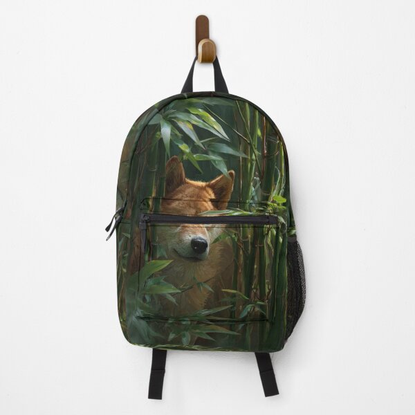 Item preview, A curious Shiba Inu exploring a bamboo forest, Dogs in Motion designed and sold by CDC40.