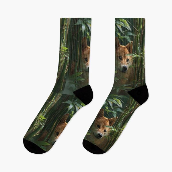 Item preview, A curious Shiba Inu exploring a bamboo forest, Dogs in Motion designed and sold by CDC40.