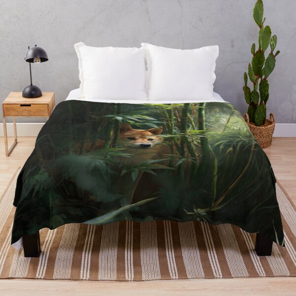 Item preview, A curious Shiba Inu exploring a bamboo forest, Dogs in Motion designed and sold by CDC40.