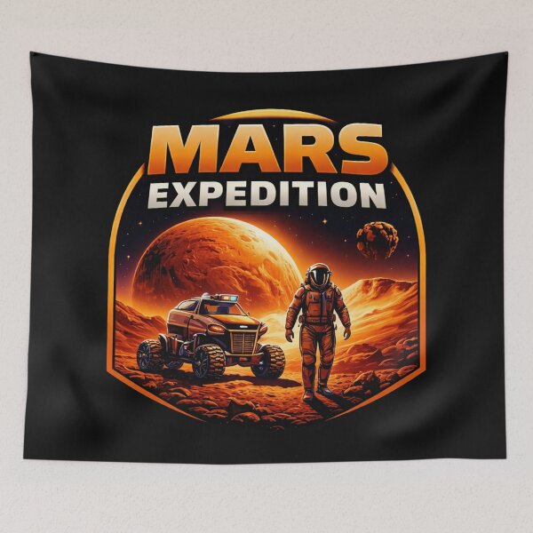 Item preview, Expedición a Marte: Arte futurista de astronautas de exploración espacial designed and sold by Nature's Palette.