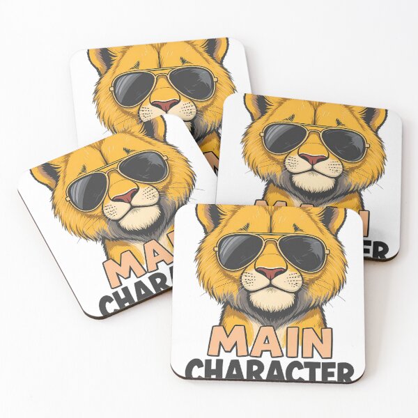 Item preview, Main Character Energy Cute Lion Sunglasses Sticker designed and sold by etuvibes.
