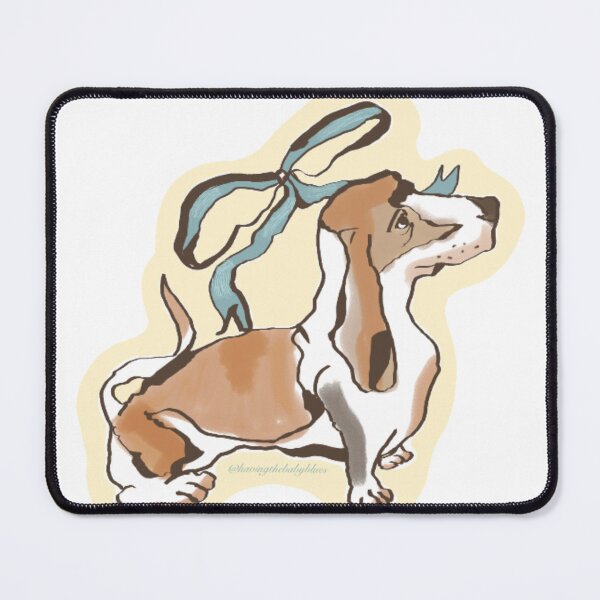 Item preview, vintage western coquette bassett hound designed and sold by havingthebabyblues.