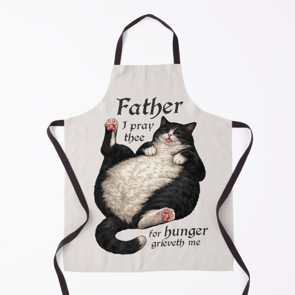 Item preview, Tuxedo Cat Dad Funny Hungry Round Cat Meme Shirt BLACK FONT designed and sold by Ineli.