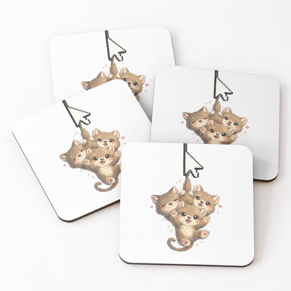 Item preview, Cursor Kawaii Art – Cute Monkey Hanging from Computer Cursor, Funny Internet Cartoon Illustration designed and sold by Paws-nd-Prints.