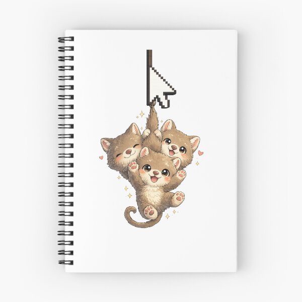 Item preview, Cursor Kawaii Art – Cute Monkey Hanging from Computer Cursor, Funny Internet Cartoon Illustration designed and sold by Paws-nd-Prints.