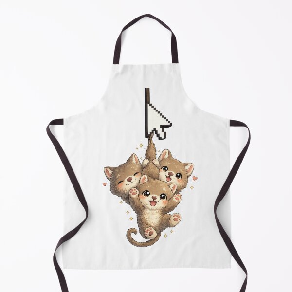 Item preview, Cursor Kawaii Art – Cute Monkey Hanging from Computer Cursor, Funny Internet Cartoon Illustration designed and sold by Paws-nd-Prints.