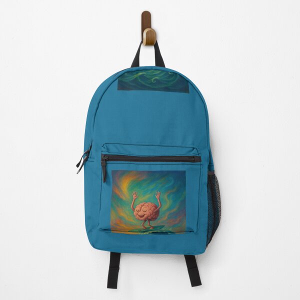 Item preview, Brain Surfer - Surrealist Art about Mindfulness and Mental Flow designed and sold by ARTGENERATESART.