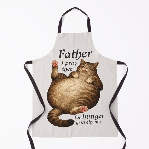 Item preview, Tabby Cat Dad Funny Hungry Round Cat Meme Shirt BLACK FONT designed and sold by Ineli.