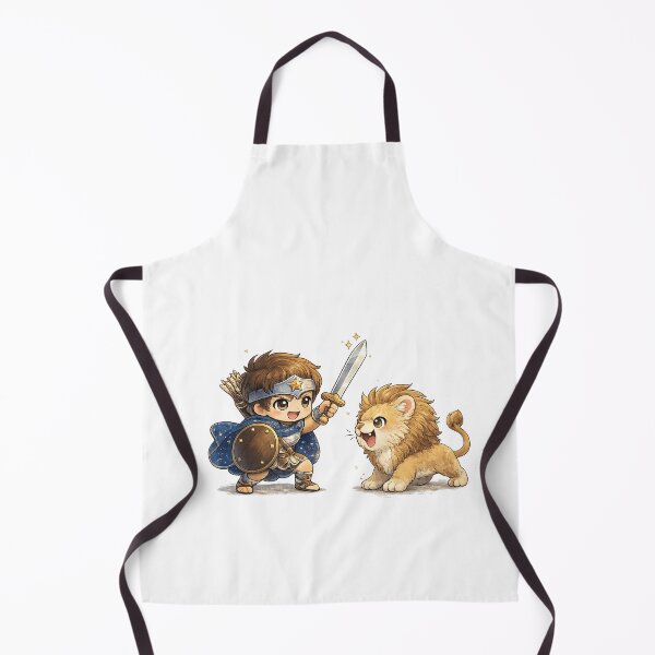 Item preview, Orion Constellation Kawaii Art – Cute Orion the Hunter vs Lion Illustration, Funny Cartoon Mythology Design designed and sold by Paws-nd-Prints.
