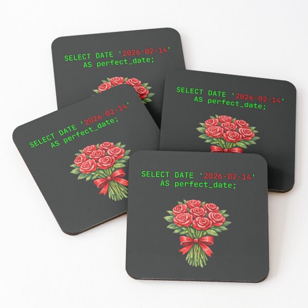 Item preview, Perfect Date SQL – Romantic Red Roses Bouquet for Programmers and Database Administrators designed and sold by Nerd Romance Café.