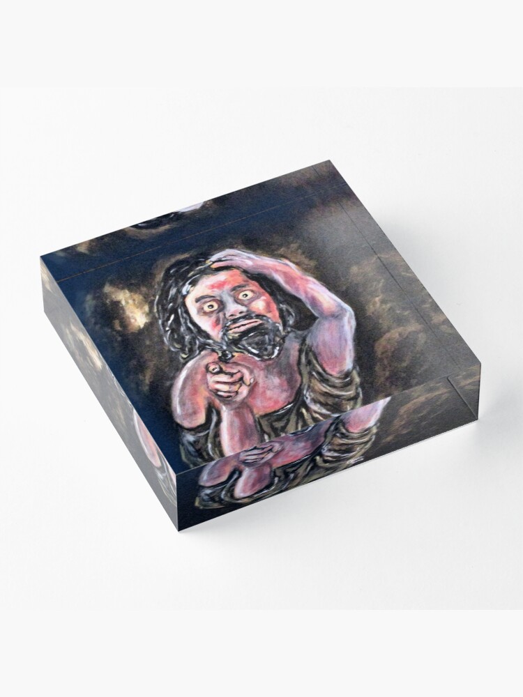 Alternate view of St John Baptist, Repent Acrylic Block
