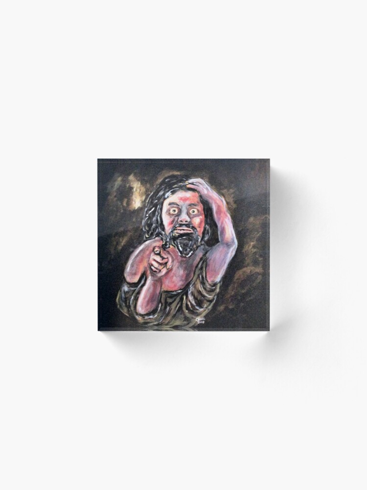 Alternate view of St John Baptist, Repent Acrylic Block