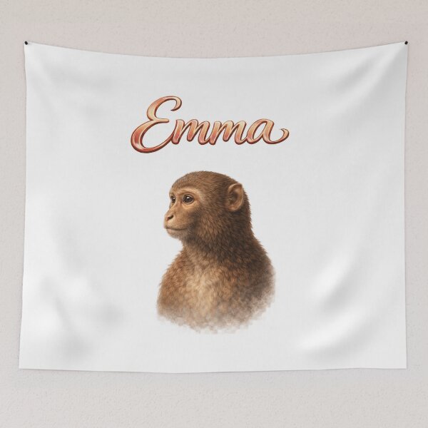 Item preview, Emma Monkey Zodiac — Intelligence, Curiosity and Playful Wisdom of the Chinese Monkey designed and sold by AlexLineArt.