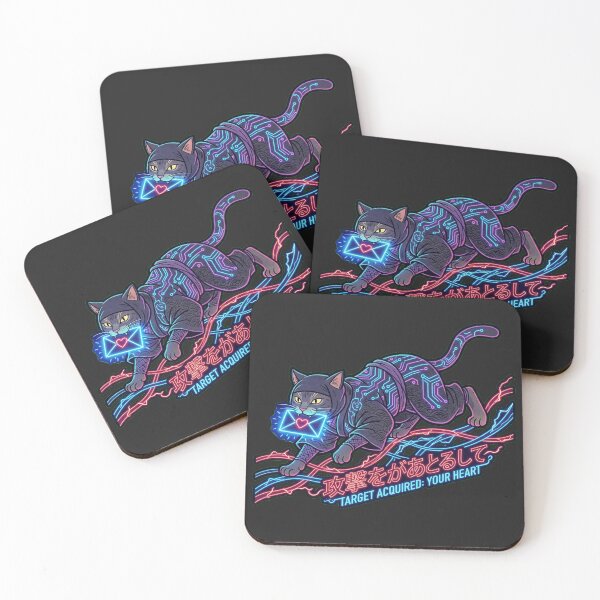 Item preview, Cyber Ninja Cat Letter Carrier: Ukiyo-e Logistics Speedster designed and sold by Thaivi Design.