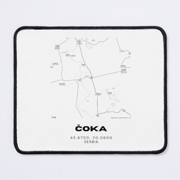 Item preview, Čoka Serbia Map Print | Minimalist City Road Map Wall Art designed and sold by RM-Journey.