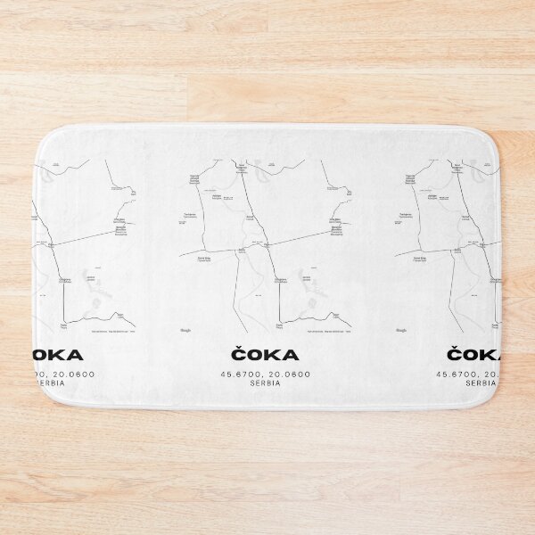 Item preview, Čoka Serbia Map Print | Minimalist City Road Map Wall Art designed and sold by RM-Journey.