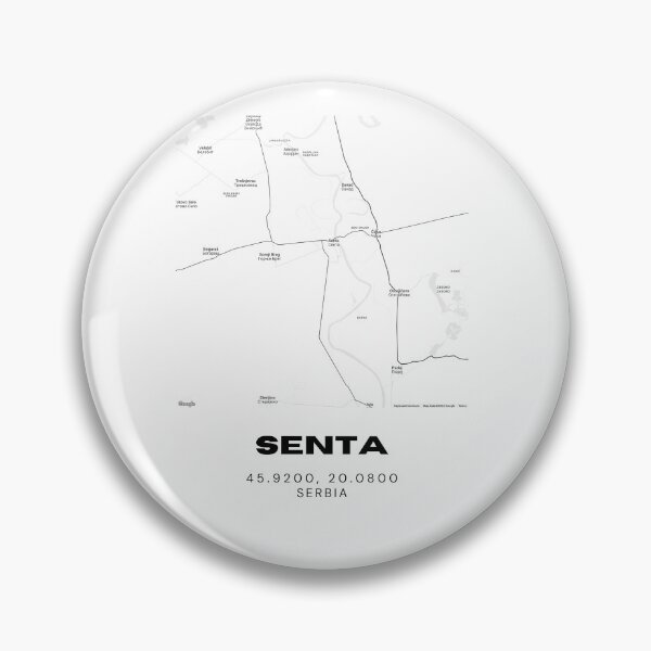 Item preview, Senta Serbia Map Print | Minimalist City Road Map Wall Art designed and sold by RM-Journey.