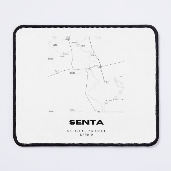 Item preview, Senta Serbia Map Print | Minimalist City Road Map Wall Art designed and sold by RM-Journey.