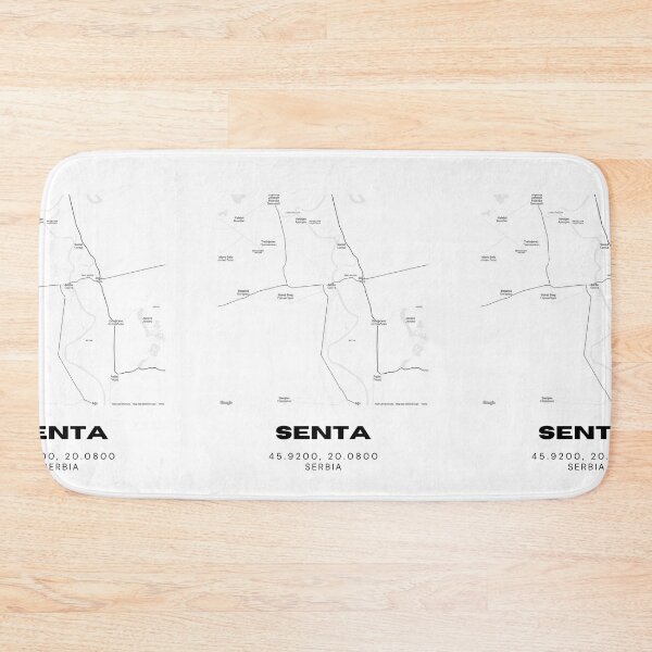 Item preview, Senta Serbia Map Print | Minimalist City Road Map Wall Art designed and sold by RM-Journey.