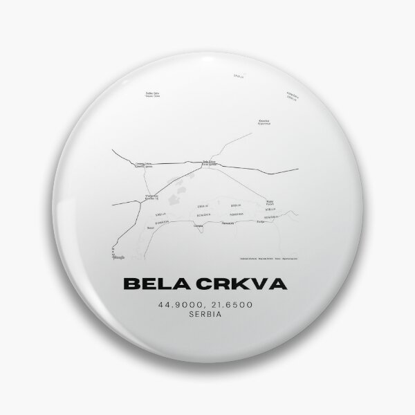 Item preview, Bela Crkva Serbia Map Print | Minimalist City Road Map Wall Art designed and sold by RM-Journey.