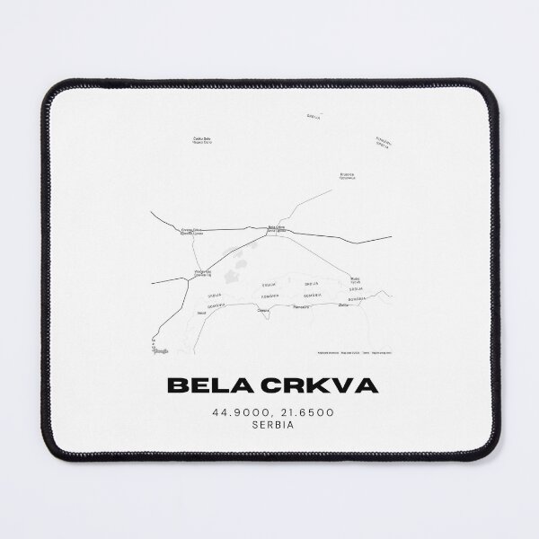 Item preview, Bela Crkva Serbia Map Print | Minimalist City Road Map Wall Art designed and sold by RM-Journey.