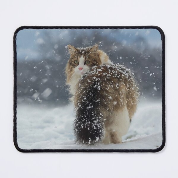 Item preview, Fluffy Cat Winter Art designed and sold by MB-CatPrints.