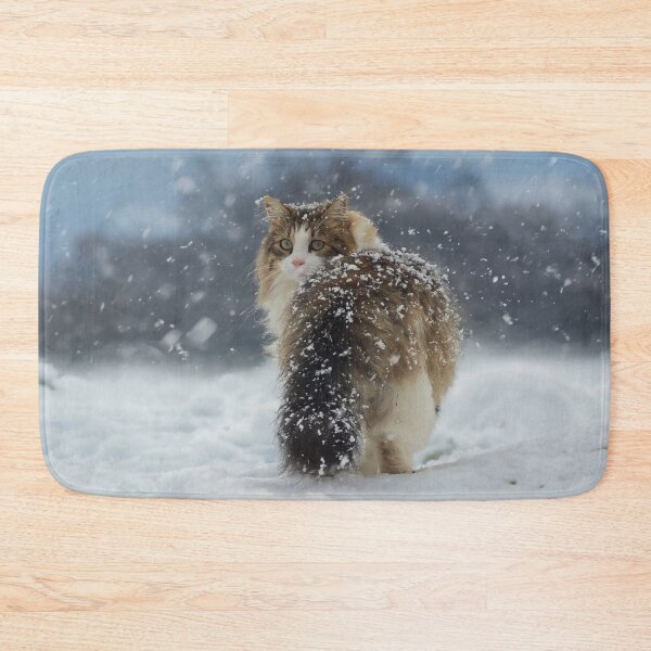 Item preview, Fluffy Cat Winter Art designed and sold by MB-CatPrints.