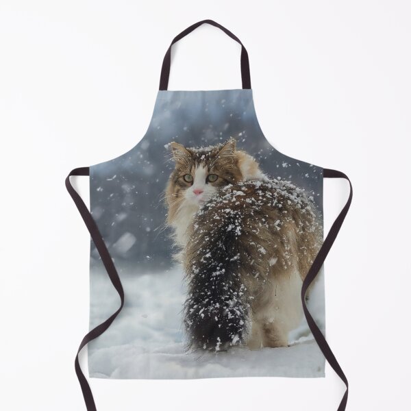 Item preview, Fluffy Cat Winter Art designed and sold by MB-CatPrints.