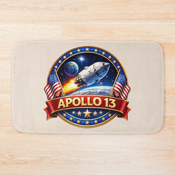 Item preview,  Apollo 13 Space Mission Logo - Retro Style Emblem with Rocket, Moon and Stars designed and sold by Nature's Palette.