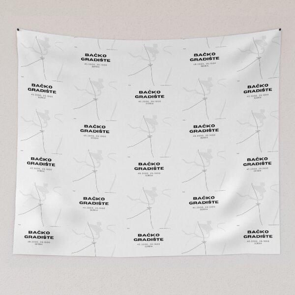 Item preview, Bačko Gradište Serbia Map Print | Minimalist City Road Map Wall Art designed and sold by RM-Journey.