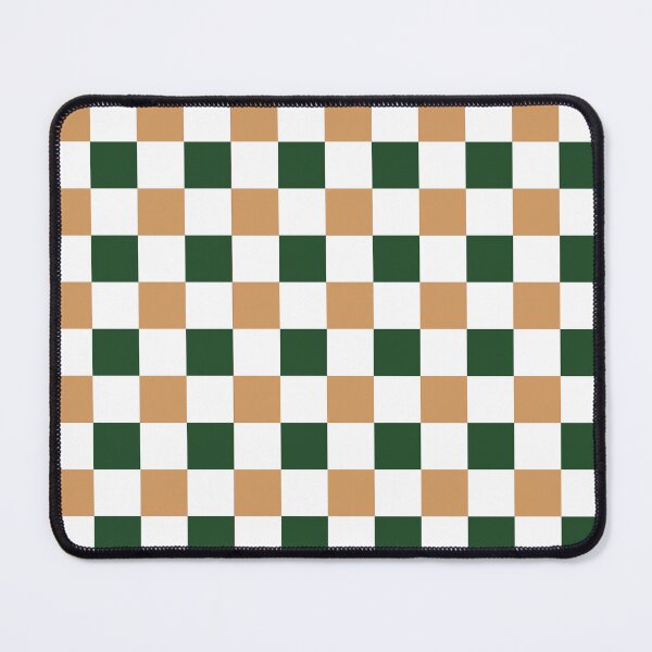 Item preview, White, green and orange gingham pattern designed and sold by serenebookworm.