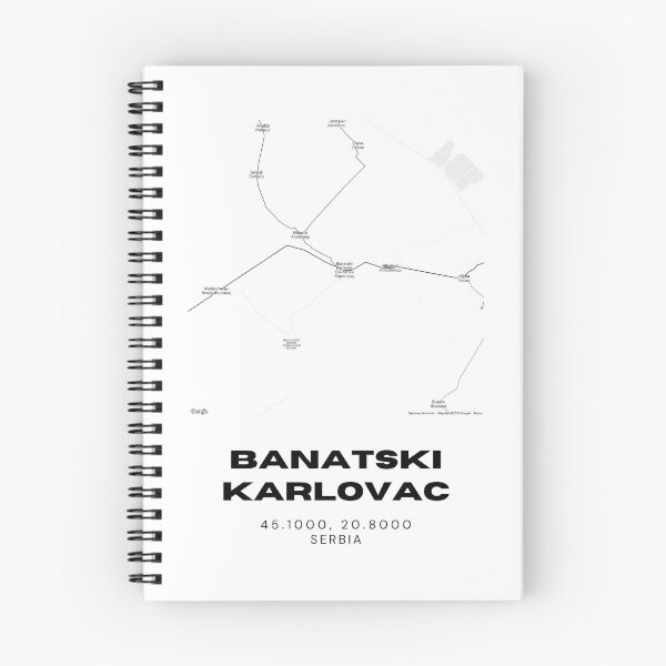 Item preview, Banatski Karlovac Serbia Map Print | Minimalist City Road Map Wall Art designed and sold by RM-Journey.