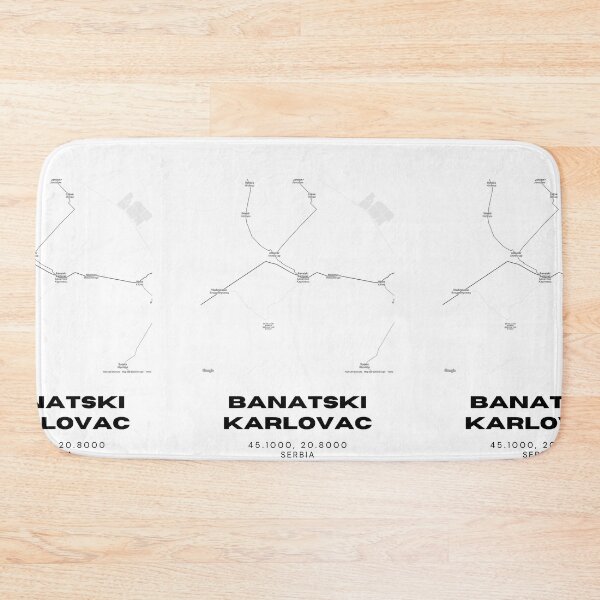 Item preview, Banatski Karlovac Serbia Map Print | Minimalist City Road Map Wall Art designed and sold by RM-Journey.