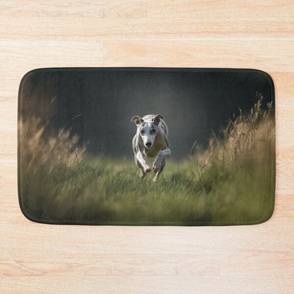 Item preview, A fast-moving Whippet racing on a grassy track, Dogs in Motion designed and sold by CDC40.