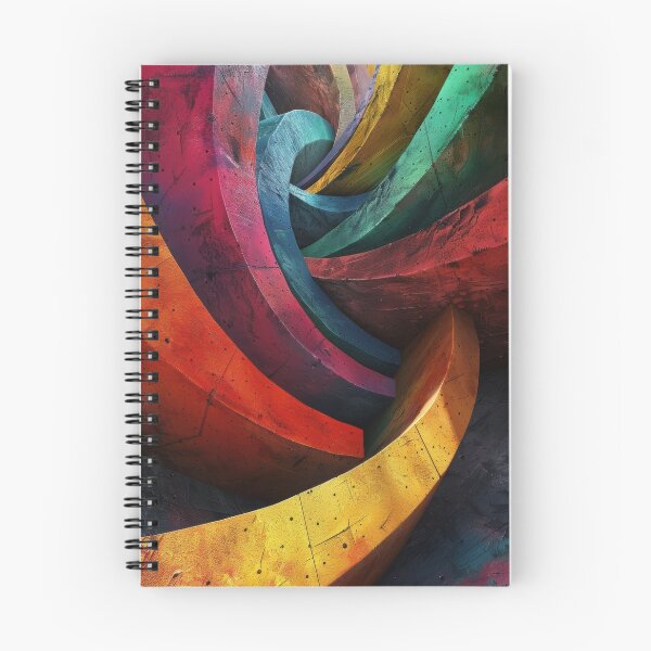 Item preview, Brutalist Rainbow Vortex - Gritty 3D Concrete Abstract designed and sold by B-Russ-Stuff.