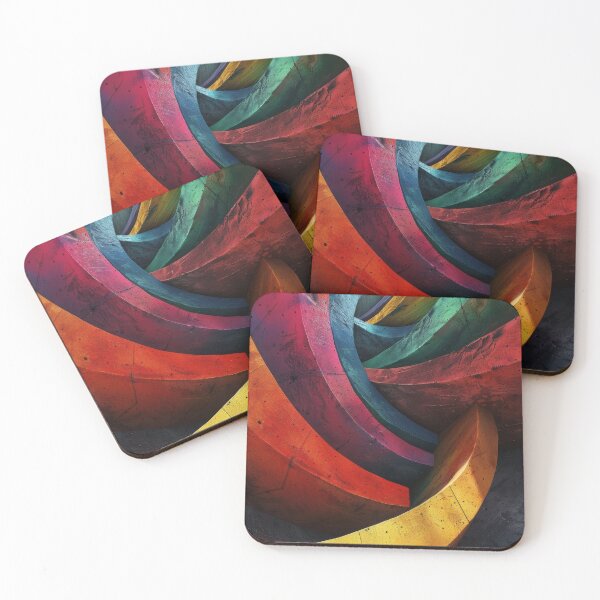 Item preview, Brutalist Rainbow Vortex - Gritty 3D Concrete Abstract designed and sold by B-Russ-Stuff.