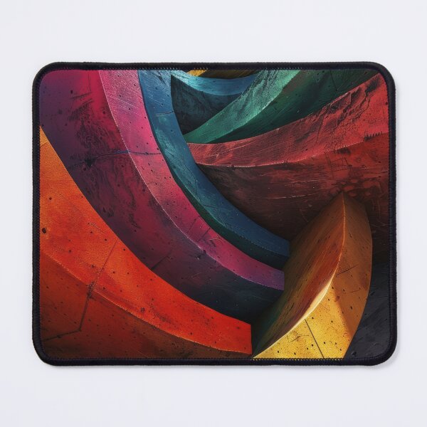 Item preview, Brutalist Rainbow Vortex - Gritty 3D Concrete Abstract designed and sold by B-Russ-Stuff.