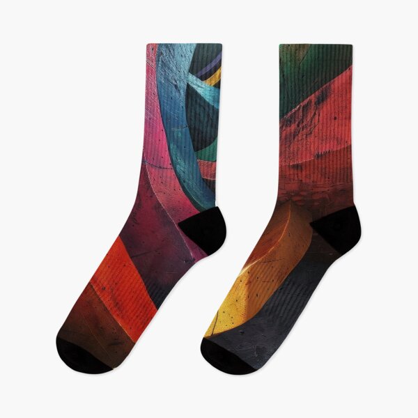 Item preview, Brutalist Rainbow Vortex - Gritty 3D Concrete Abstract designed and sold by B-Russ-Stuff.