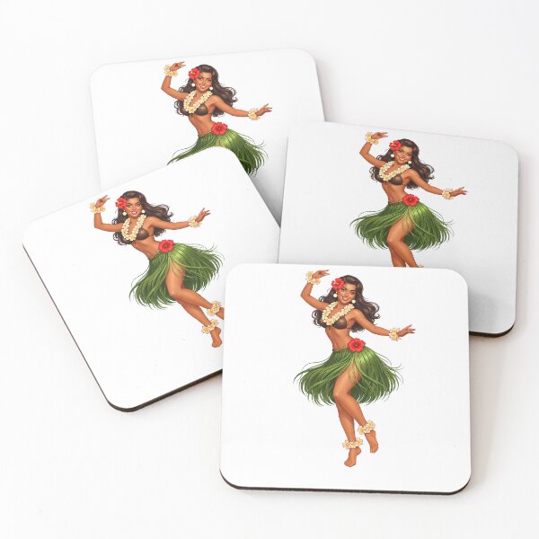 Item preview, 1950s Hula Girl – Vintage Island Pin-Up designed and sold by PIXEL POP DESIGNS - Beyond the Norm!.